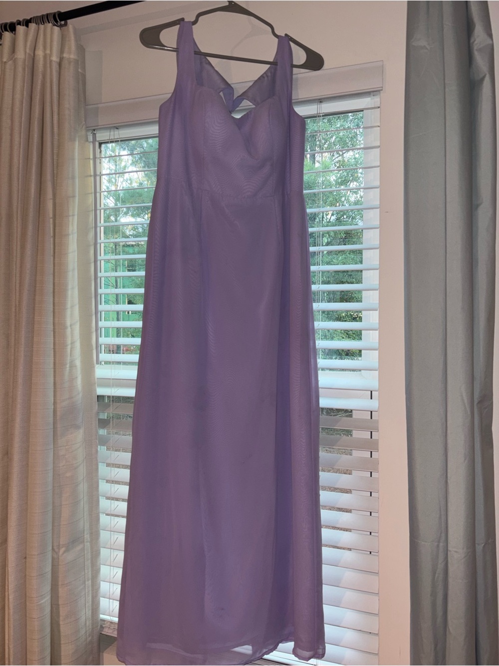 Azazie Lavender Maxi Dress with Square neck